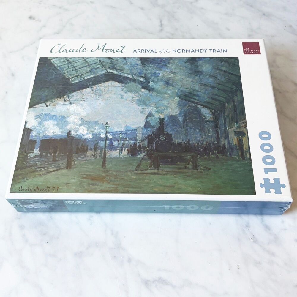 Claude Monet 1000 Pc Puzzle Arrival of the Normandy Train Art Institute Chicago